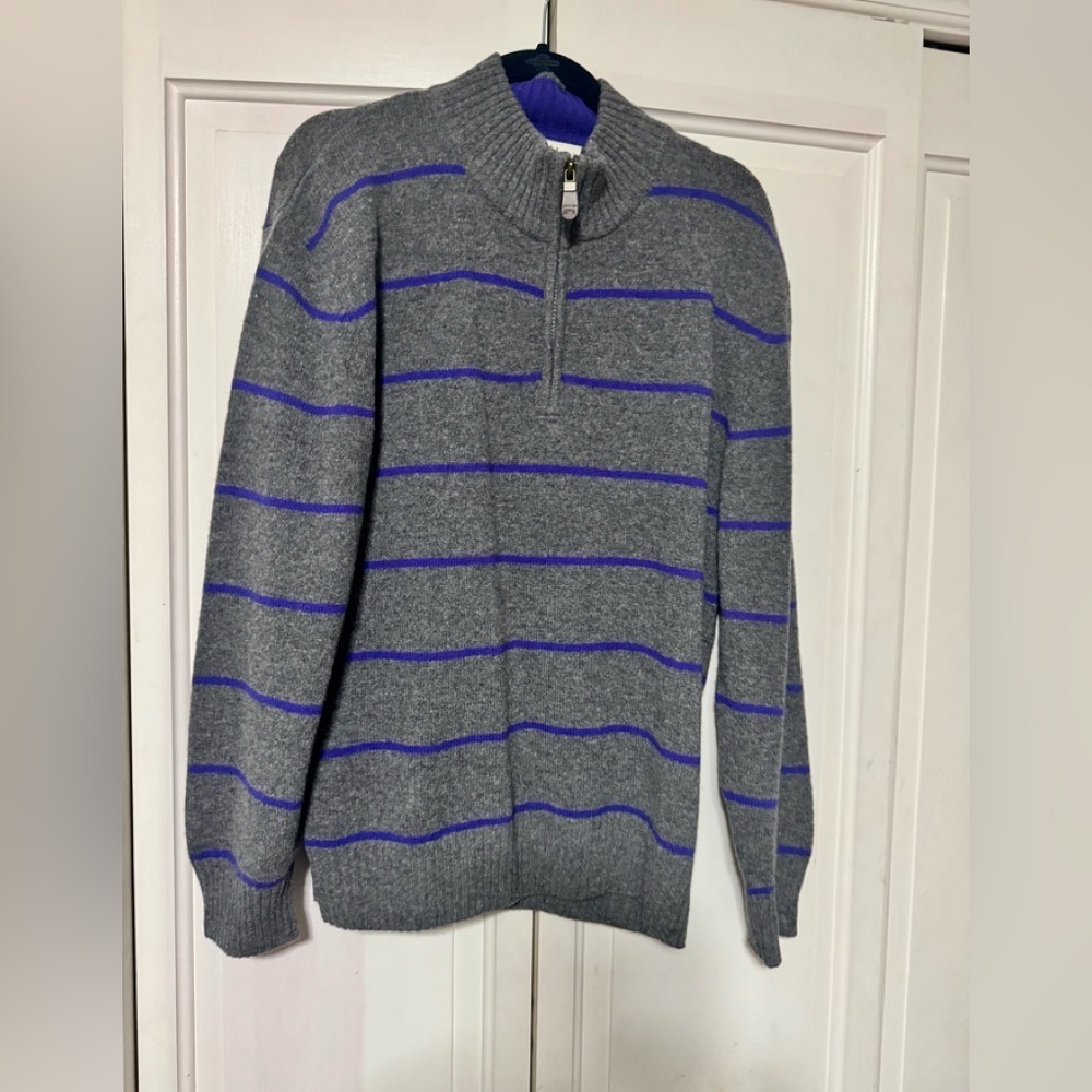 Orvis 1/4 zip 100 percent Lambswool sweater.
